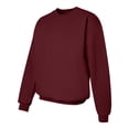 thumbnail image 3 of Hanes Unisex Ultimate Cotton Crewneck Sweatshirt, Soft Warm Fleece Pullover, Maroon, 3XL, 3 of 4