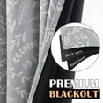thumbnail image 4 of Curtainking Rideaux Occultants 100 %, Rideaux Courts de 63 Pouces, Rideaux à Oeillets Imprimés Isolés Thermiquement pour Chambre, 2 Panneaux, Gris, 4 of 9
