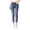 thumbnail image 1 of Txlixc Jeans de bolsillo de lana de cintura alta para adultos de invierno Txlixc moda, 1 of 9