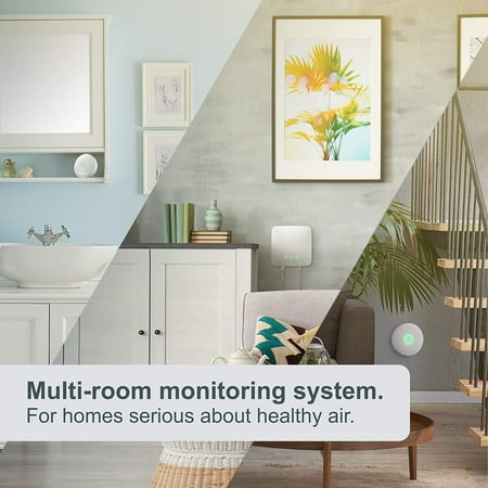 Airthings - House Kit, Radon and Indoor Air Quality Monitoring System, Multi-room - White