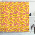 thumbnail image 1 of Ambesonne Banana Shower Curtain, Exotic Fruits and Polka Dots, 69"Wx75"L, Pastel Pink Yellow, 1 of 2
