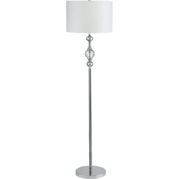 SH Lighting Isla 62.5" Tall Metal Floor Lamp with Crystal Accents in Chrome  - Walmart.com