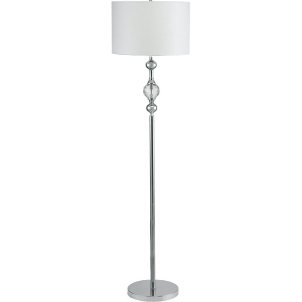 SH Lighting Isla 62.5" Tall Metal Floor Lamp with Crystal Accents in Chrome - Walmart.com