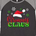 thumbnail image 4 of Inktastic Granny Claus with Christmas Santa Hat and Snowflakes Women's Plus Size T-Shirt, 4 of 5