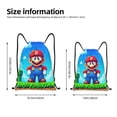 thumbnail image 2 of Zufioo Mario Print Sports Cinch Sack Gym String Bags Machine Washable Heavy Duty String Backpack for Men Women-Small, 2 of 6