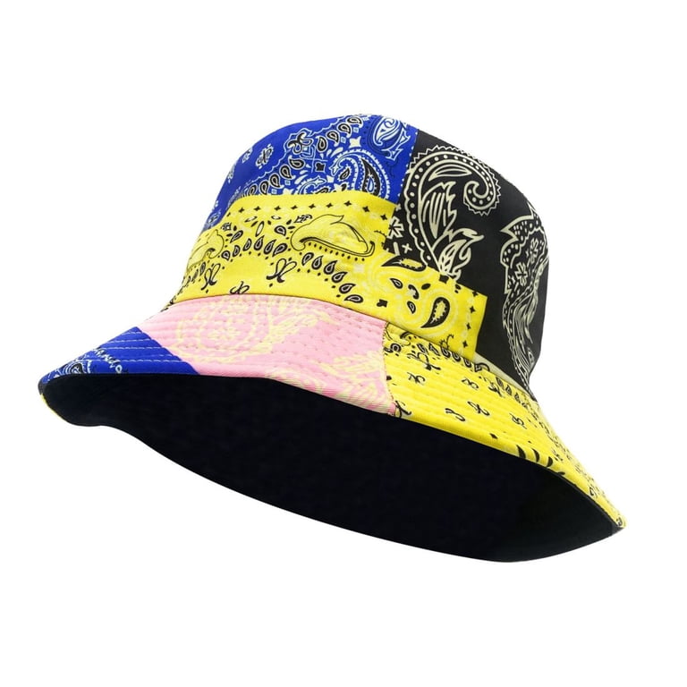 Empire Cove Paisley Bandana Reversible Bucket Hat Fisherman Cap Empire Cove Paisley Bandana Reversible Bucket Hat Fisherman Cap