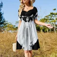 thumbnail image 4 of Vestido túnica blanca de manga corta Mick Rock vestidos para mujer elegante vestido de novia para invitada Vestidos elegantes, 4 of 7