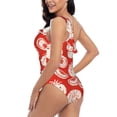 thumbnail image 4 of Honeii Tomatoes for women's one-piece swimsuit featuring a chic one-shoulder design experience elegance and style in the water-Large, 4 of 6