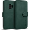 thumbnail image 6 of Case for Samsung Galaxy S7, Luxury PU Leather Case Vintage Wallet Flip Cover TPU Inner Shell [Card Slots] Magnetic Closure Stand Function Folio Shockproof Full Protection - Dark Green, 6 of 16