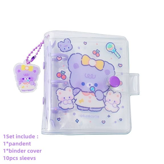 Kawaii Puppy Style 3inch Photo Album Korea Idol Photocard Collect Book Student Gift Kpop Album with 10pcs sleeves 1pc pendant