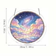 thumbnail image 3 of Round Acrylic Puzzle Suncatcher - Stained Glass Style Window Hanging Dreamy For Home Decor, 3 of 6