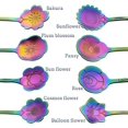 thumbnail image 3 of ORUYROP 8 Pcs Flower Spoon Set, Stainless Steel Reusable Tea Scoops Stirring Spoon Coffee Spoon Mixing Spoon Sugar Dessert Cake Spoon Ice Cream Spoons Tableware for Tea Partie (length:4.9 inch, 3 of 7