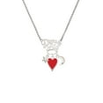 thumbnail image 2 of Delight Jewelry Silvertone Card Suit - Red Heart Silvertone Dream Big Pendant Necklace, 25", 2 of 4