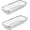 Silver, variant on Kitchen Drawer Organizer, Stainless Steel Storage Container Metal Cabinet Storage Basket for Holding Silverware Kitchen Utensil, Pack of 2
