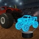 thumbnail image 5 of Lámpara CoolGift Mart Monster Trucks, luz nocturna LED 3D, 5 of 7