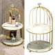thumbnail image 4 of 2x Hierro Pájaro Jaula Escritorio Organizador de Escritorio Cosméticos Maquillaje Cruet Rack 2 Niveles, 4 of 9