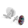 thumbnail image 3 of Graffiti Elegant Shirt Cufflinks Set for Men, Stainless Steel, for Formal Occasions, 3 of 6
