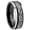 Black 2 Tone Beveled Edge, variant on Celtic Dragon Concave Black Tungsten Men Ring 10MM
