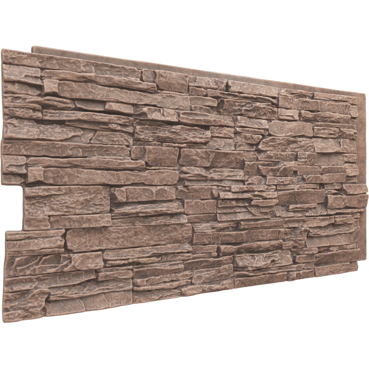 Ekena Millwork 45 3/4"W x 24 1/2"H x 1 1/4"D Canyon Ridge Stacked Stone, StoneWall Faux Stone Siding Panel, North Hill