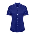 thumbnail image 5 of BLVB Women's Velvet Button down Shirts Sequin Splicing Short Sleeve Tops Casual Fashion Collared Shirts for Party Club, 5 of 5