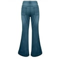 thumbnail image 5 of KVMeteor Womens Jeans Denim Flared Pants Wide Leg Trousers, 5 of 6