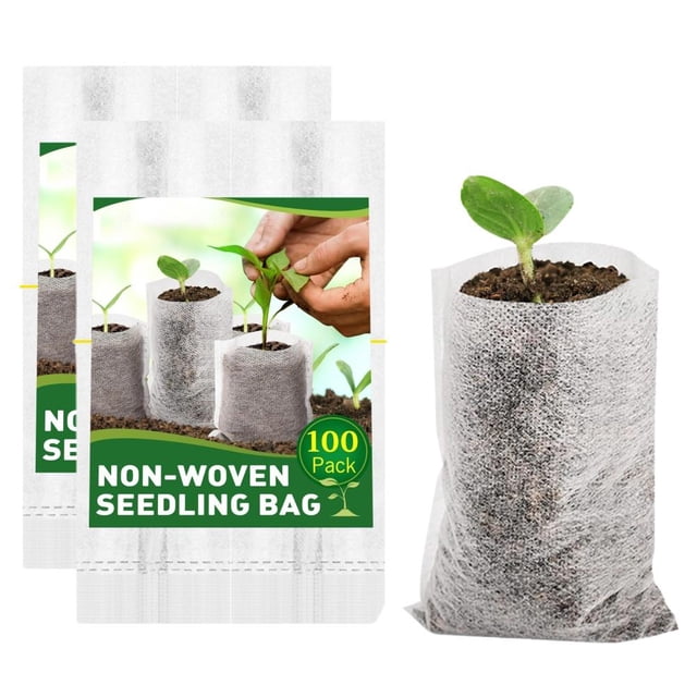 200Pcs Seedling Grow Bags, White Seed Starter Container For Planting Seedling Cutting Clones