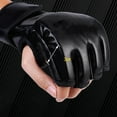 thumbnail image 3 of 1 Pair Boxing Gloves Shock Absorption Half Finger Punching Gloves Gloves For Men Women For Training Muay Thai Kickboxing Fitness Fighting, 3 of 9