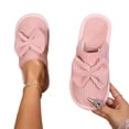 thumbnail image 5 of Taqqpue Open Toe Slipper for Women Women Fashionable Casual Winter Closed Toe Home Friendly Soft Cotton Flat Slippers Fuzzy House Slippers Gift for Women, 5 of 6