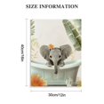 thumbnail image 2 of JRXY Bathroom Decor Funny Animal Bathroom Wall Art Sage Green Animal Bathroom Pictures for Wall Elephant Decor Bathroom Canvas Art Wall Decor 12x16 in, 2 of 5