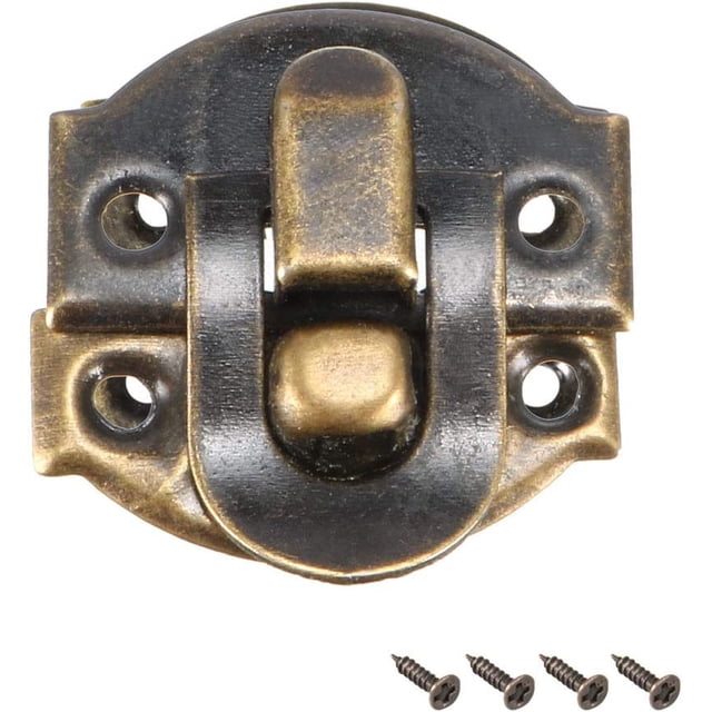Pestillo para maleta de 10 piezas, pestillo para cajas de madera de tamaño pequeño con tornillos de bronce esquí esquí Gafas de esquí