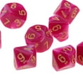 thumbnail image 3 of Juego de 10 dados poliédricos Zulema 16mm rosa y blanco, 3 of 8