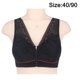 thumbnail image 2 of Sujetador deportivo con cremallera frontal para mujer Sujetador de encaje sin aros Sujetador tipo camiseta de cobertura completa - Negro, 2 of 5