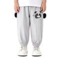 thumbnail image 3 of SROBPTY Toddler Boys Pants Print Straight Leg Soft Elastic Waist Breathable Trousers for 1-3Y, 3 of 5