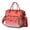 Red-28, variant on Leafy Large Insulated Food Bag - Vibrant Retro Cooler Tote with Multi-Pockets for Daily Meals, Drinks