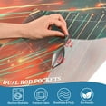 thumbnail image 3 of Yayeee Kitchen Curtains Tier Pair Light Filtering 27"x36" Rod Pocket Short Cafe Window Panel, Astronaut in Rain, 3 of 7