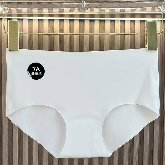 Woman Underwear Women's Seamless High Waist Comfortable Body Breathable Underwear Solid Briefs Underwear Women White M