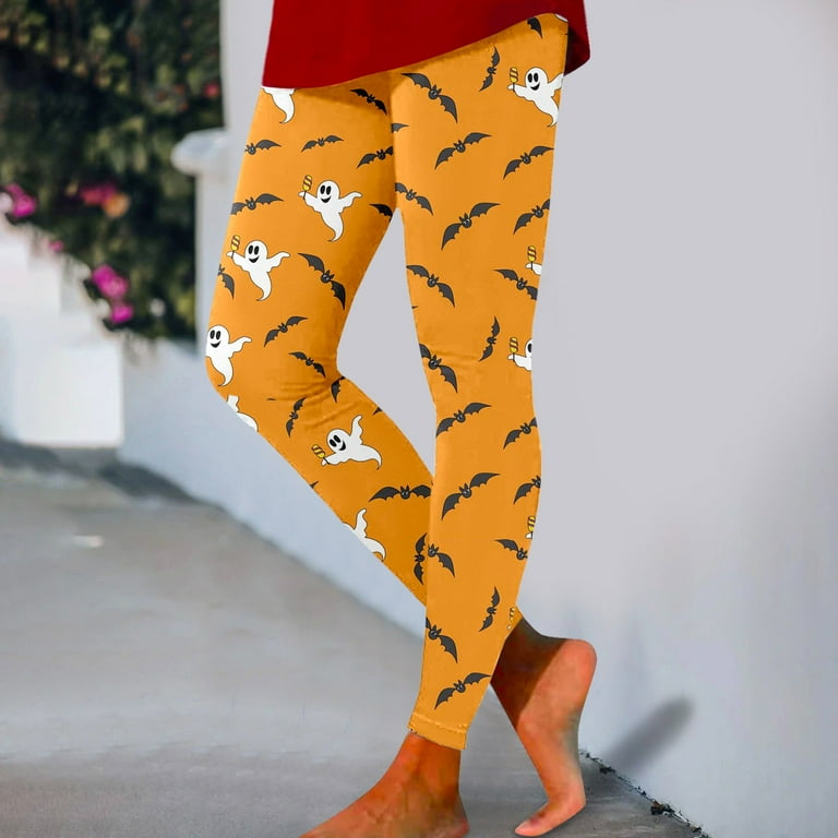 NMMUED Halloween Leggings Yoga Leggings for Women Pumpkin Leggings
