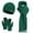Green, variant on PureCasa Winter Beanie Hat Scarf Gloves 3 Piece Set for Women Soft Thermal Hand Warmer Earmuffs Knitted Hat with Scarf, Easy To Wear, Cold Clothing