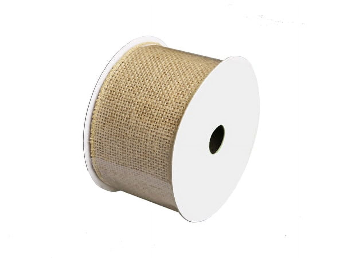 (2 pack) Mainstays 2.5"X15' Wired Natural Fine Weave Burlap Ribbon , 1 Each