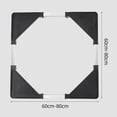 thumbnail image 4 of Aoresac base Mobile, Support de Roue Mobile base de Laveuse Mobile base en Caoutchouc Support de Roues Réglables pour Meubles avec Huiop et Sécheuse, 4 of 7