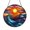 Acrylic 3.5 Inch, variant on Abstract Ocean Sunset Stained Glass Suncatcher Curling Waves Window Hanging Coastal Home Decor Modern Seascape Art Gift for Nature Lovers