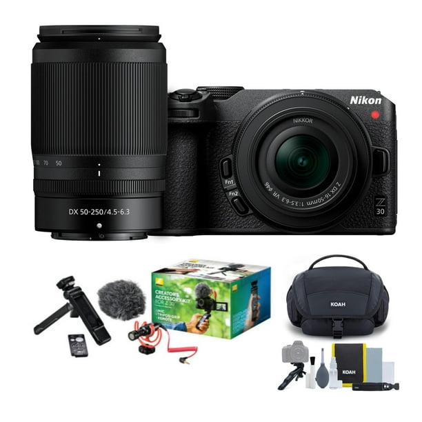 Nikon Z30 Mirrorless Camera Bundle with 165 and 50250mm Lenses Bundle