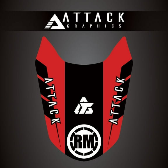 Attack Graphics Renegade Front Fender Decal Red