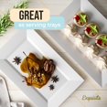 thumbnail image 4 of Exquisite 11.5 Inch. White Rectangular Premium Plastic Plates - 40 Count, 4 of 5