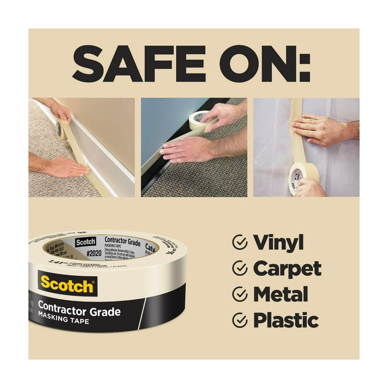 Contractor Grade Masking Tape, 3 Contractor Grade Masking Tape, 3