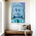 thumbnail image 2 of Elephant Stock Turquoise Buddha Wall Art - Vertical Canvas Wall Art - Living Room Wall Decor - Religion And Spirituality Canvas - Blue And Turquoise Decor - 34" x 51", 2 of 8