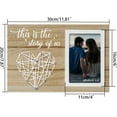 thumbnail image 3 of Lovers Romantic Picture Frame Engagement Wedding Gifts for Engaged Couples Honeymoon Trip Photo Frame - This is The Story of Us - 4x6inch Photo, 3 of 9
