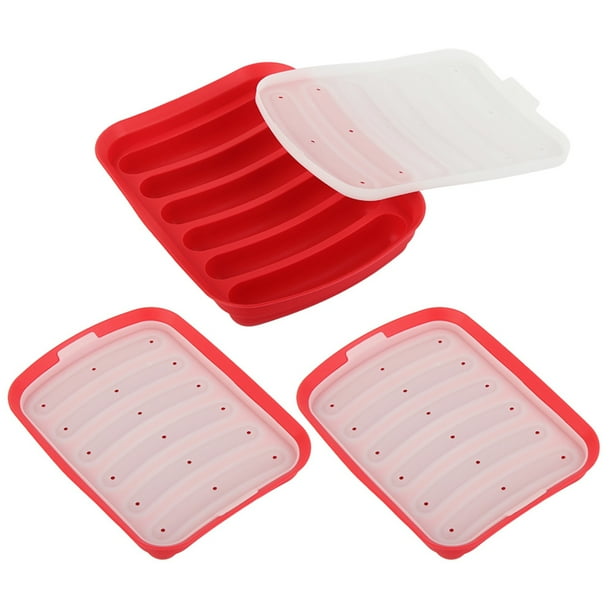 Molde de silicona para salchichas de 6 piezas, resistencia a altas temperaturas, fácil de Limpiar, sen bpa, para hacer salchichas para fonga de navidad, material de de