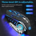 thumbnail image 6 of AIEACH Bluetooth Mouse Gaming Computer Rechargeable Wireless Mouse USB Mechanical E-Sports Backlight PC Gamer Mouse For Computer, 6 of 9