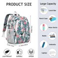 thumbnail image 6 of Husky Dog Flower Floral Backpack for School,Cute School Bag,Schoolbag with Adjustable Shoulder Straps & Padded Back,15"x11.42"x5.5", 6 of 6
